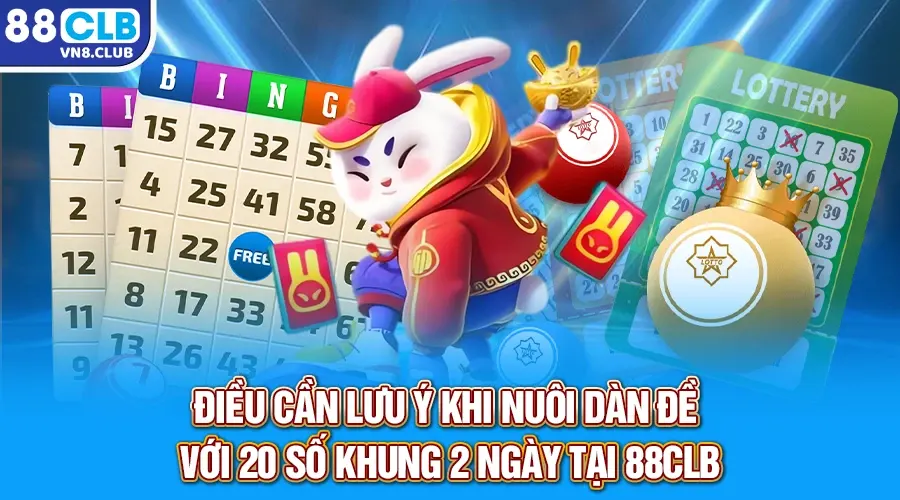 Điều cần lưu ý khi nuôi dàn đề với 20 số khung 2 ngày tại 88CLB